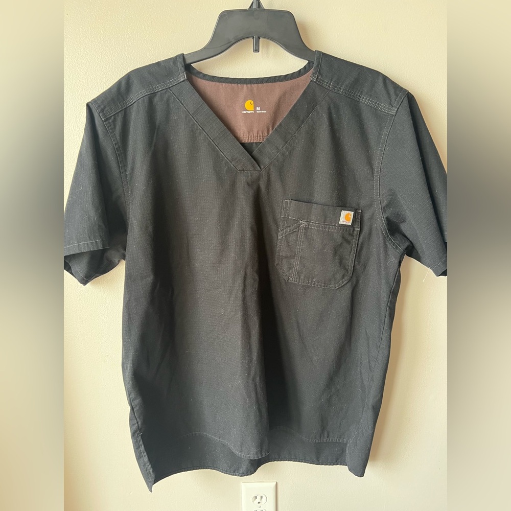 Carhartt M black utility scrub top tshirt
